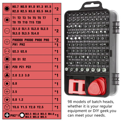 115 in 1 Precision Screwdriver Set Multifunctional Magnetic Repair Tools Kit for Computer Laptop Phone Macbook Household Repairs